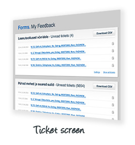 Ticket screen