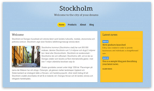 Stockholm design theme