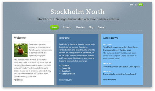 Stockholm North design theme